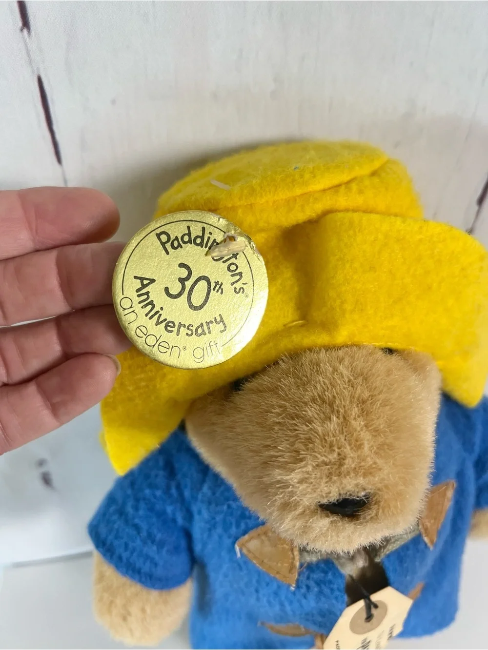 Vintage 1988 Eden Toys Paddington Bear 30th Anniversary Plush Blue Coat